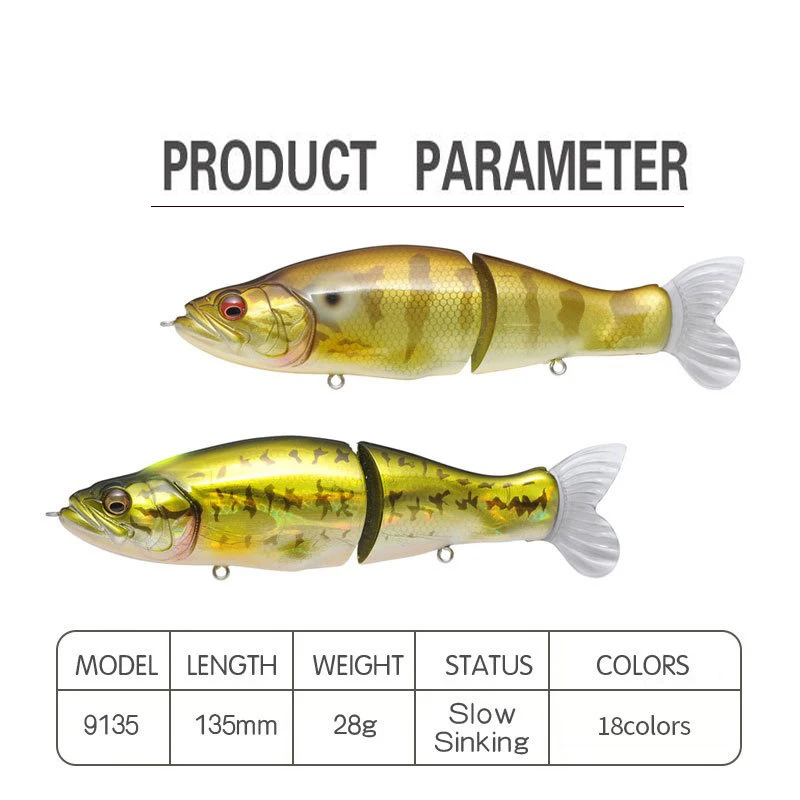 Leurre de pêche Swimbait 135mm - Fishing Lure Jerkbait avis et prix
